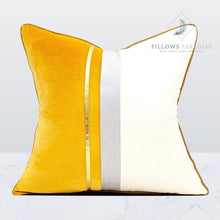 Load image into Gallery viewer, Cocktail Velvet Leather Patchwork (Cushion Cover) - Pillows Paradise