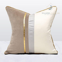 Load image into Gallery viewer, Cocktail Velvet Leather Patchwork (Cushion Cover) - Pillows Paradise