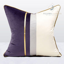 Load image into Gallery viewer, Cocktail Velvet Leather Patchwork (Cushion Cover) - Pillows Paradise