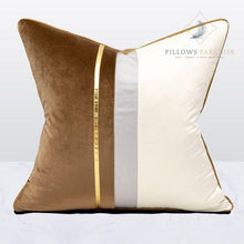 Load image into Gallery viewer, Cocktail Velvet Leather Patchwork (Cushion Cover) - Pillows Paradise
